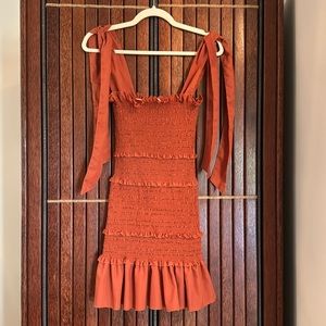 Altar'd State Orange Mini Dress